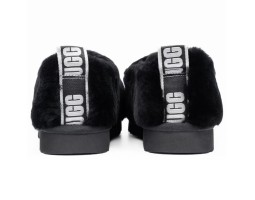 HAILEY FLUFF SLIPPERS  BLACK