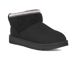 UGG CLASSIC ULTRA MINI LACK MAXI CURLY BOOT BLACK