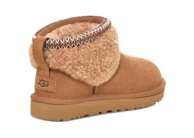 UGG CLASSIC ULTRA MINI LACK MAXI CURLY BOOT CHESTNUT