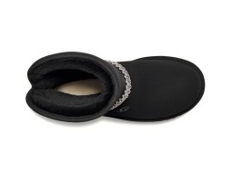 UGG CLASSIC SHORT CRESCENT BLACK