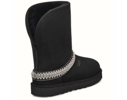 UGG CLASSIC SHORT CRESCENT BLACK