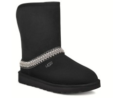 UGG CLASSIC SHORT CRESCENT BLACK