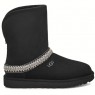 UGG CLASSIC SHORT CRESCENT BLACK