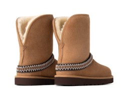 UGG CLASSIC SHORT CRESCENT CHESTNUT