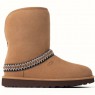 UGG CLASSIC SHORT CRESCENT CHESTNUT