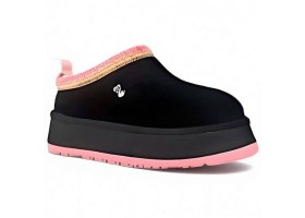 UGG WOMEN'S TASMAN TAZZ BLACK TROPICAL PINK