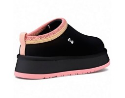 UGG WOMEN'S TASMAN TAZZ BLACK TROPICAL PINK