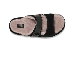 UGG WOMEN'S GREENPORT STRAP SLIDE BLACK