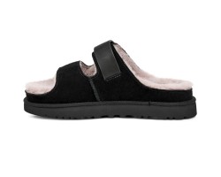 UGG WOMEN'S GREENPORT STRAP SLIDE BLACK