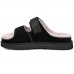 UGG WOMEN'S GREENPORT STRAP SLIDE BLACK