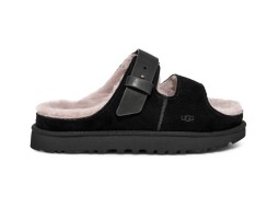 UGG WOMEN'S GREENPORT STRAP SLIDE BLACK