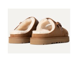 UGG WOMEN'S GREENPORT STRAP SLIDE CHESTNUT 