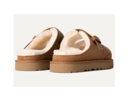 UGG WOMEN'S GREENPORT STRAP SLIDE CHESTNUT 