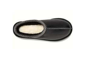UGG WOMEN'S  TASMAN SLIPPERS LEATHER REGEN BLACK