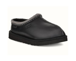 UGG WOMEN'S TASMAN SLIPPERS LEATHER REGEN BLACK UGG WOMEN'S TASMAN SLIPPERS LEATHER REGEN BLACK