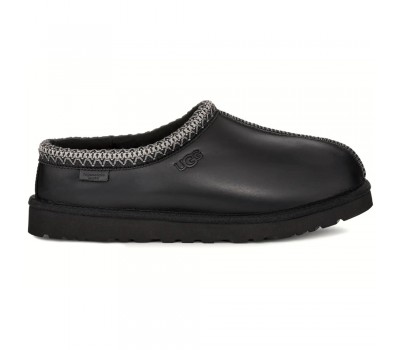 UGG WOMEN'S  TASMAN SLIPPERS LEATHER REGEN BLACK