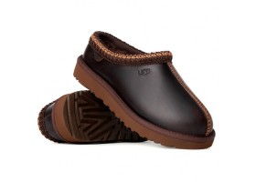 UGG WOMEN'S TASMAN SLIPPERS LEATHER REGEN IRONWOOD