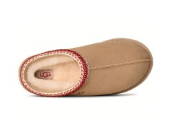 UGG WOMEN'S TASMAN SLIPPERS SAND DARK CHERRY