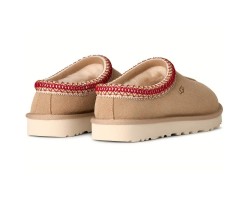UGG WOMEN'S TASMAN SLIPPERS SAND DARK CHERRY