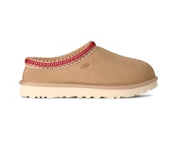 UGG WOMEN'S TASMAN SLIPPERS SAND DARK CHERRY