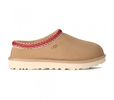UGG WOMEN'S TASMAN SLIPPERS SAND DARK CHERRY