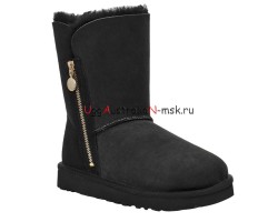 UGG BAILEY SHORT ZIP BLACK