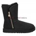 UGG BAILEY SHORT ZIP BLACK