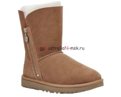 UGG BAILEY SHORT ZIP CHESTNUT