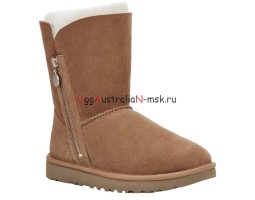 UGG BAILEY SHORT ZIP CHESTNUT