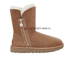 UGG BAILEY SHORT ZIP CHESTNUT