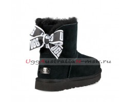 UGG BAILEY BOW MINI CUSTOMIZABLE BLACK