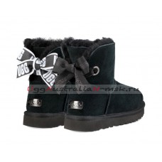 UGG BAILEY BOW MINI CUSTOMIZABLE BLACK