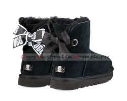 UGG BAILEY BOW MINI CUSTOMIZABLE BLACK