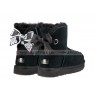 UGG BAILEY BOW MINI CUSTOMIZABLE BLACK