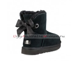 UGG BAILEY BOW MINI CUSTOMIZABLE BLACK