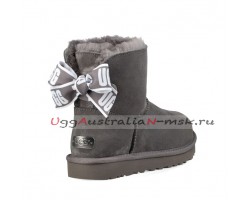 UGG BAILEY BOW MINI CUSTOMIZABLE CHARCOAL