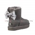 UGG BAILEY BOW MINI CUSTOMIZABLE CHARCOAL