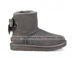 UGG BAILEY BOW MINI CUSTOMIZABLE CHARCOAL