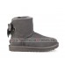 UGG BAILEY BOW MINI CUSTOMIZABLE CHARCOAL