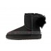 UGG BOW MINI FLUFF BOOT BLACK