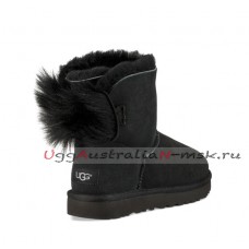 UGG BOW MINI FLUFF BOOT BLACK