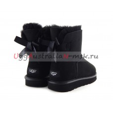 UGG MINI BAILEY BOW II METALLIC BLACK