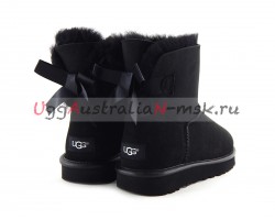 UGG MINI BAILEY BOW II METALLIC BLACK