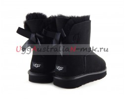 UGG MINI BAILEY BOW II METALLIC BLACK