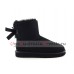 UGG MINI BAILEY BOW II METALLIC BLACK