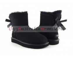 UGG MINI BAILEY BOW II METALLIC BLACK