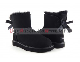 UGG MINI BAILEY BOW II METALLIC BLACK