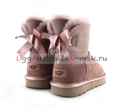 UGG MINI BAILEY BOW II METALLIC DUSK