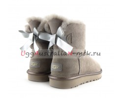 UGG MINI BAILEY BOW II METALLIC GREY VIOLET