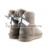 UGG MINI BAILEY BOW II METALLIC GREY VIOLET